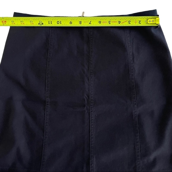 Gap Postage Stamp Favorite Navy Blue Cotton Linen Stretch Short Mini Skirt - Picture 6 of 7